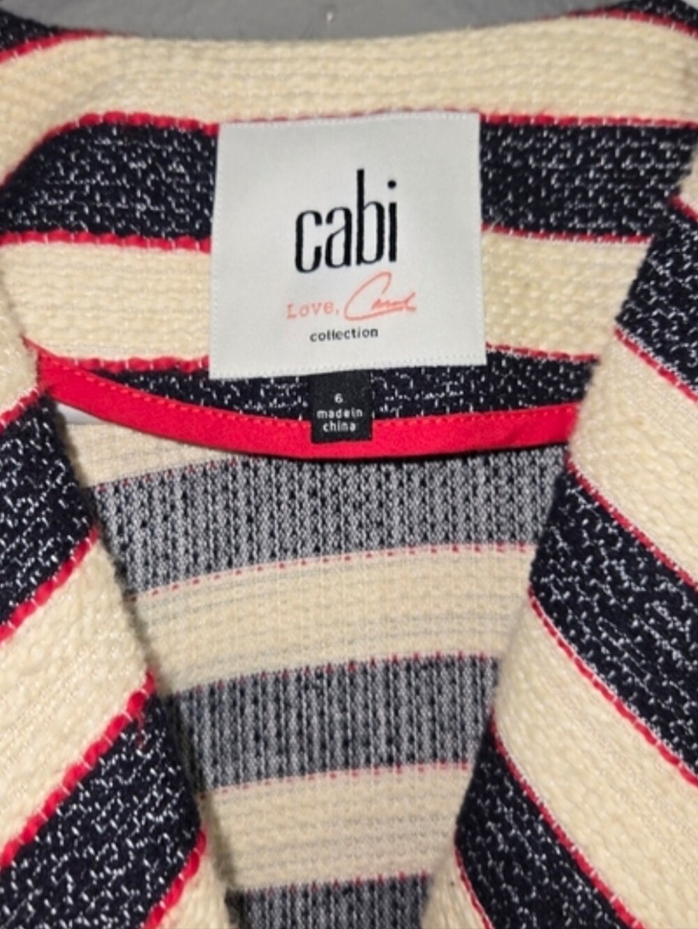 Cabi Nautical Saylor Double Breasted Blazer Size 6 - Picture 3 of 12